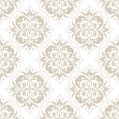 Seamless ethnic design, damask and flower art. beautiful hand drawn Design for textile and printing