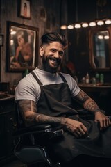 Obraz na płótnie Canvas man at the barbershop