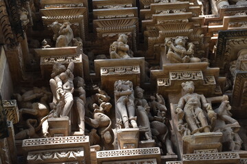 This is photo of Parsvanath Jain temple at Khajuraho in India