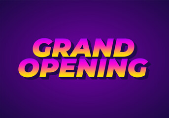 Naklejka na ściany i meble Grand opening. Text effect in 3D look with eye catching colors