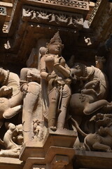 This is photo of Parsvanath Jain temple at Khajuraho in India