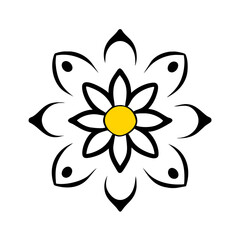 Mandala icon, blending intricate patterns and symmetrical geometry to evoke serenity and balance, Mandala icon, Mandala vector