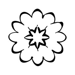 Obraz premium Mandala icon, blending intricate patterns and symmetrical geometry to evoke serenity and balance, Mandala icon, Mandala vector