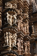 This is photo of Parsvanath Jain temple at Khajuraho in India
