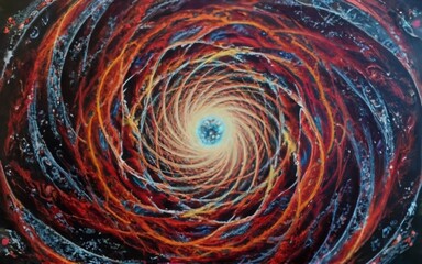 red and blue spiral