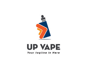 arrow up move vapor tool brand product logo design template illustration inspiration