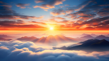 Fototapeta premium Gorgeous clouds at sunrise