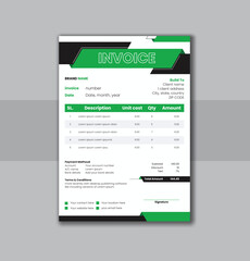 Professional invoice and letterhead design is a simple and creative modern corporate clean design for the corporate office.	
