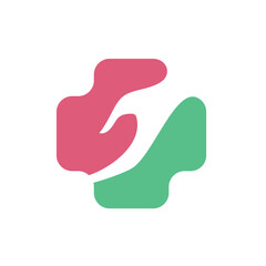 cross healthcare logo design inspiration. Smart clean and modern logo design illustration