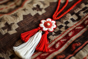 Traditional Romanian talisman  Martisor  symbol of love and spring.