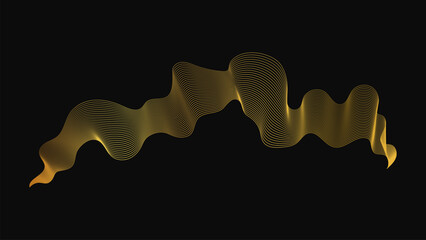 Abstract backdrop with luxury golden waves