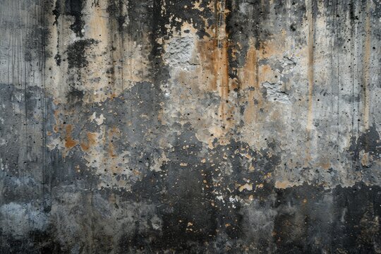 Vintage Grey Cement Wall Texture Background for Retro Scene or Grunge Abstract Platform