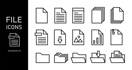 document line icon For mobile and web Contains icons such as Document, File, Communication, Resume, and Folder.