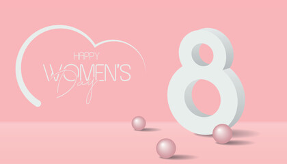 International Women's Day poster. Vector image