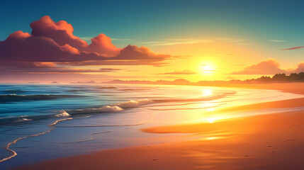 Obraz premium Charming sunrise view