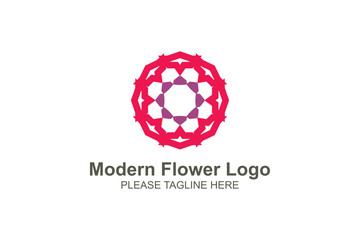 Fototapeta premium Modern flower logo