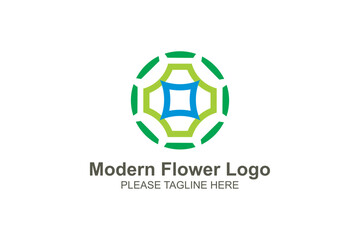 Modern flower logo