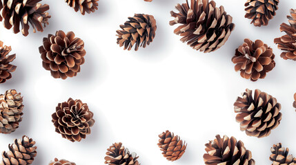 pine cones isolated on a white background