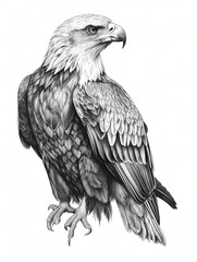 Fototapeta premium Coloring page of eagle 