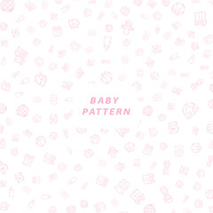 Line style baby toy pattern illustration.