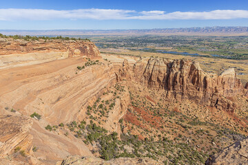 The Colorado River Valley with Fruita, seen from Window Rock in the Colorado National Monument