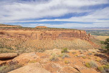 View of the Saddlehorn and its surroundings, seen from Otto's Trail in the Colorado National...