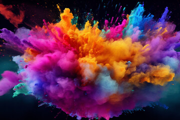 background explosion of colors for holy