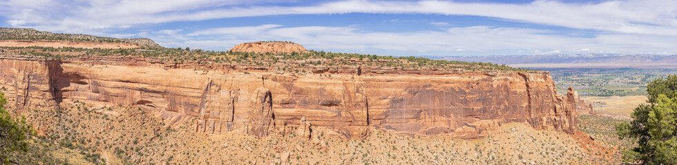 Panorama of the Saddlehorn and its surroundings, seen from Otto's Trail in the Colorado National...