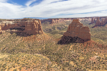 View of the Independence Monument, at the end of Otto's Trail in the Colorado National Monument
