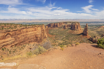 Independence Monument with Fruita in the background, seen from Independence Monument View in the...
