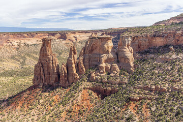 Rock formations at Grand View in the Colorado National Monument