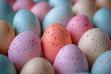 Fototapeta na wymiar Colorful Speckled Easter Eggs