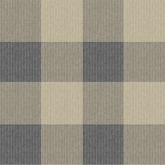 Seamless monochrome textured checkered pattern. Grey-beige background. - 736990634