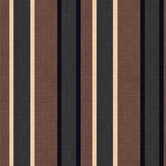 Seamless simple striped textured pattern. Gray, brown vertical stripes. - 736992447