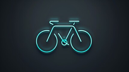 the bicycle logo on a black background, with handscroll, sanriocore, whiplash curves, minimalist composition, and expressive body language - obrazy, fototapety, plakaty