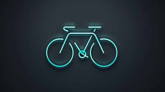 the bicycle logo on a black background, with handscroll, sanriocore, whiplash curves, minimalist composition, and expressive body language