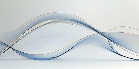 Simple blue arc with gold lines.