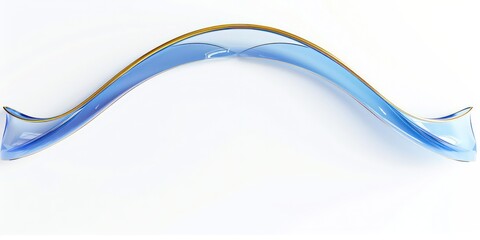Simple blue arc with gold lines.