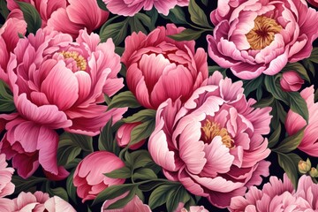 Pattern of flowers on light background