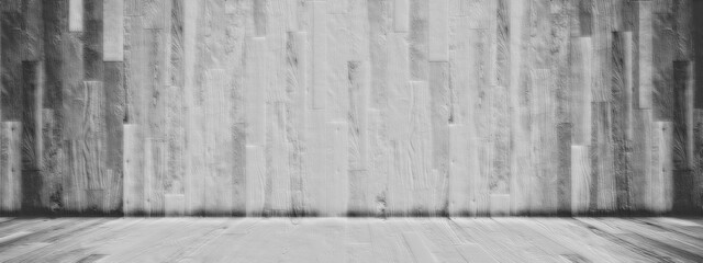 White old wood or wooden vintage plank floor and wall surface background  as a vintage pattern layout for retro, grunge and creative projects  in constructions, architecture and interior design