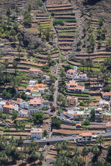 Terrazas de cultivo en Valle Gran Rey, La Gomera, Canarias