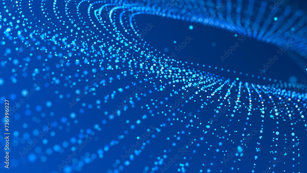 Poster digital technology background. big data visualization. technology and science. 3d rendering.