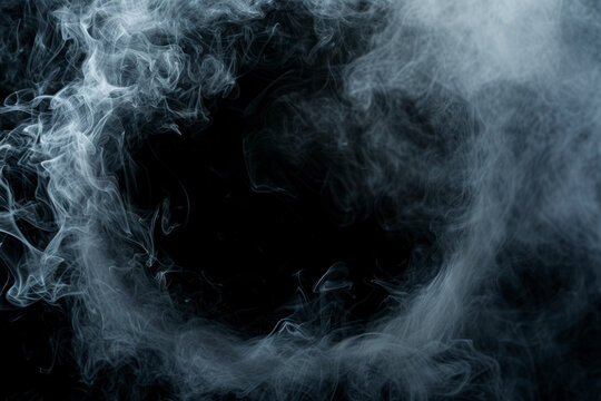 Ethereal Smoke Round Frames Overlay Effects for Mystical and Magical Ambiance. Generated AI