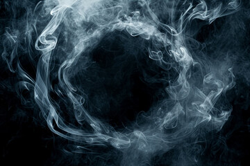 Ethereal Smoke Round Frames Overlay Effects for Mystical and Magical Ambiance. Generated AI