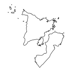 Obraz premium Western Visayas Region map, administrative division of Philippines. Vector illustration.