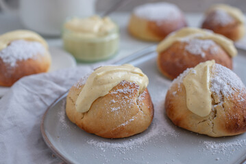 Maritozzo is italian roman breakfast sweet 