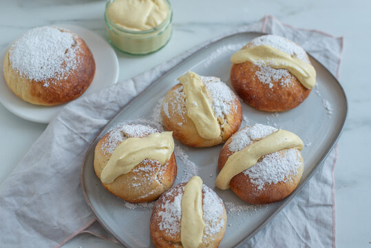 Maritozzo is italian roman breakfast sweet 