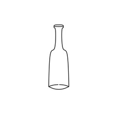 bottle icon isolated on white 
