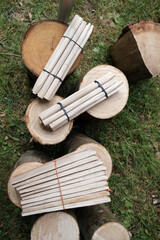 Fototapeta premium Hand made wooden crafted products