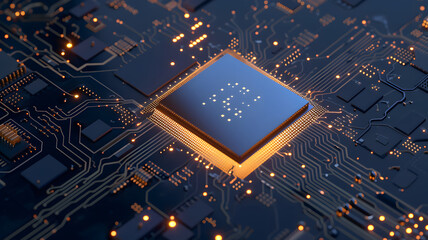 Innovative AI Micro Chip Advanced Technology Concept